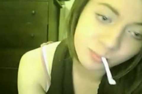 dilettante legal age teenager lady-man Sucks A weenie On web camera