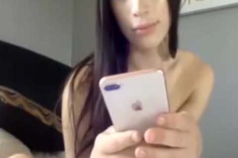yummy brunette hair shemale Teasing cam