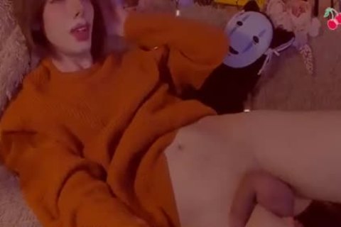 enchanting shemale playgirl Shows Her Hard 10-Pounder