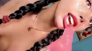 large boobs oriental lady-man toys butthole On web camera