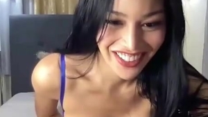 large melons oriental ladyboy Masturbates On web camera