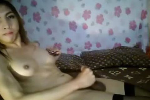 filthy asian lady-twink Masturbating And Cumming